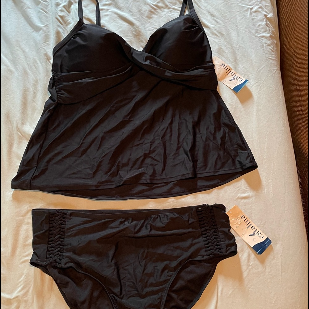 NWT Catalina black 3X (22W/24W) tankini